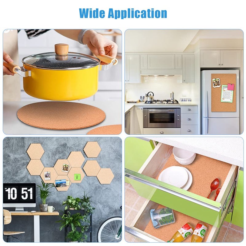 YCCYYCCY Self-Adhesive Cork Board Roll  1/8"" Thick Cork Boards for Walls  40 x 250cm/ 98""x16"" Cork Board Roll for Office  Home  School(3mm 40 * 250cm) - Image 4